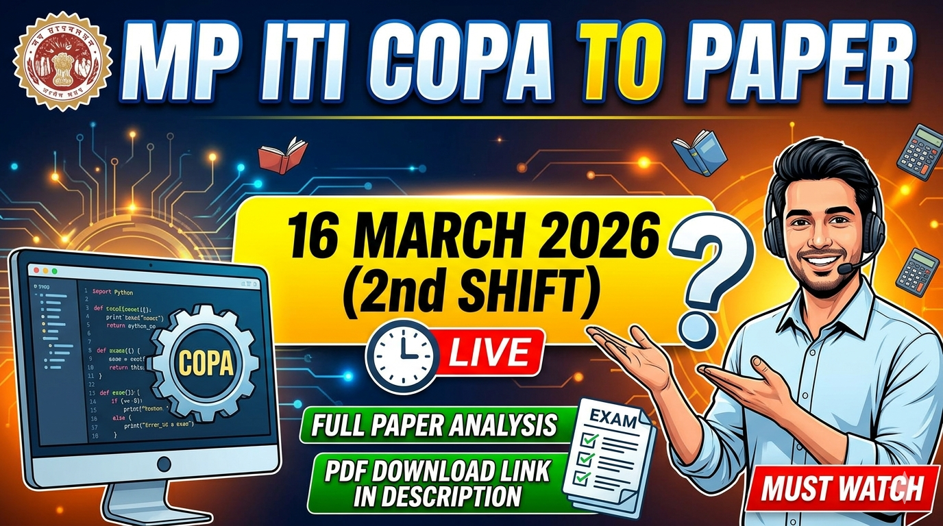 MP ITI COPA Training Officer’s Paper 16 March 2026 2nd Shift
